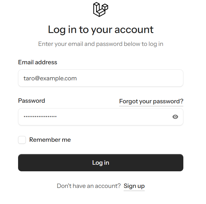 Login 画面