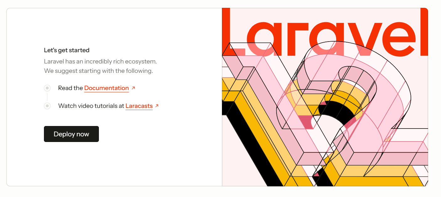 Laravelのwelcome画面