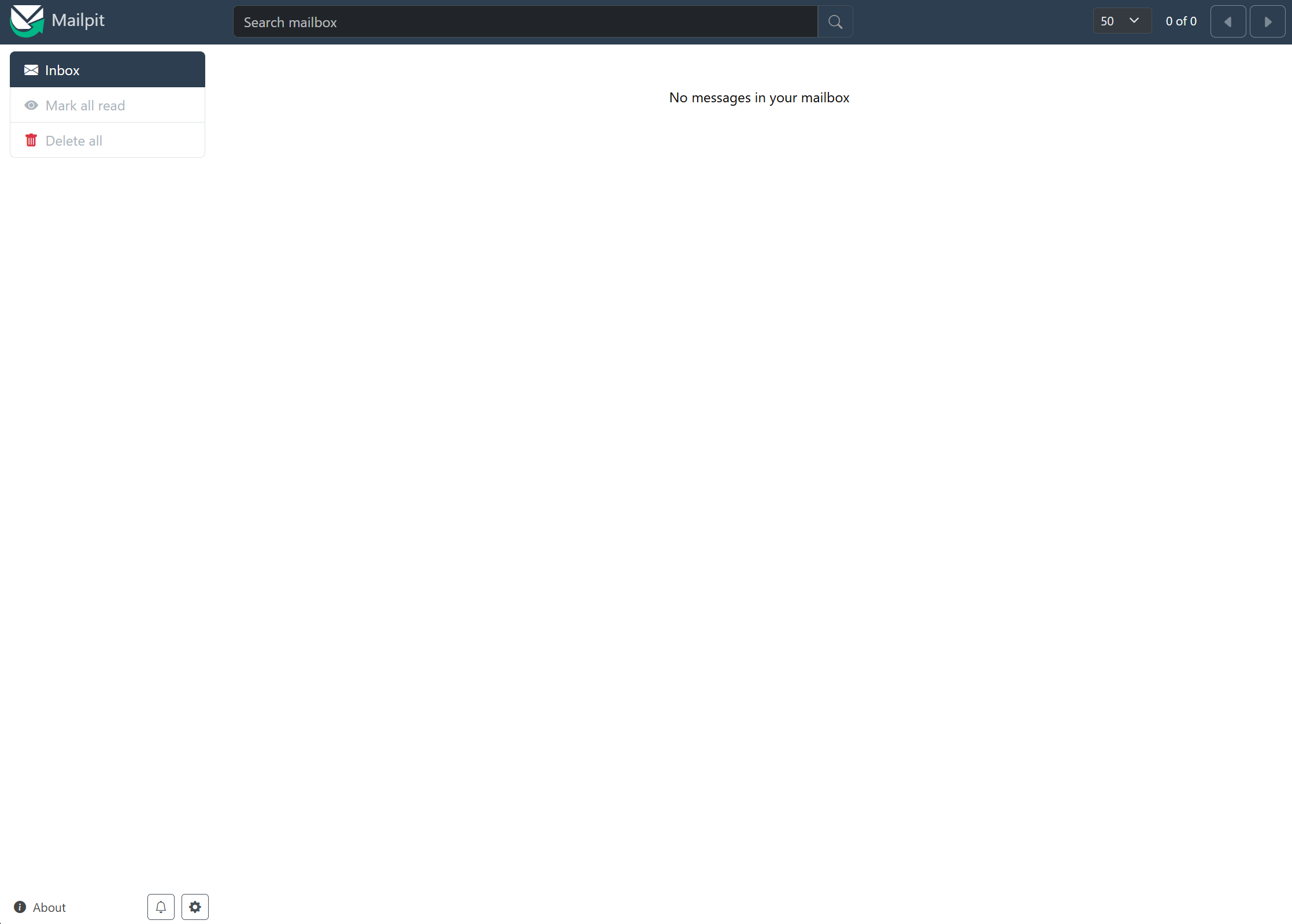 Mailpit UI
