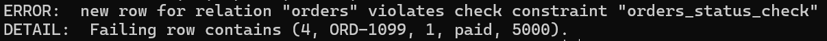 CHECK 違反エラー（status）— new row violates check constraint "orders_status_check"
