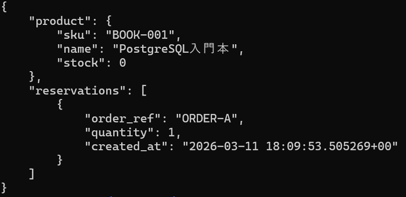 FOR UPDATE 後の show-state の結果