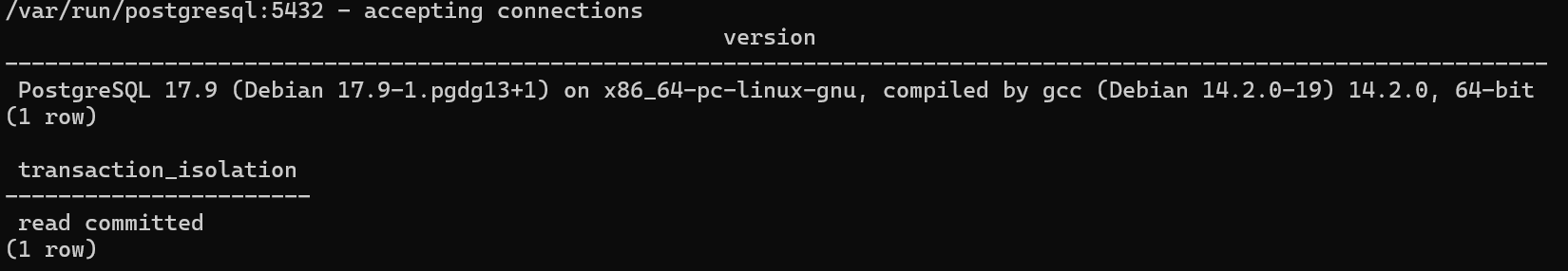 Docker起動とバージョン確認の実行結果